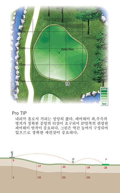 2홀 green 및 proTip