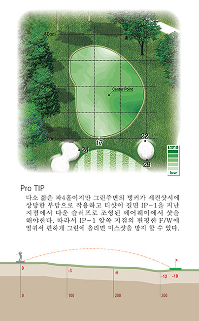 2홀 green 및 proTip